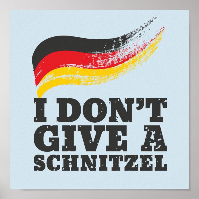 Poster Ne donnez pas Schnitzel drapeau allemand Oktoberfe (Devant)