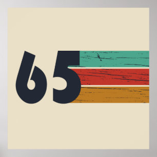 Poster Né en 1965 vintage 60e anniversaire cadeau