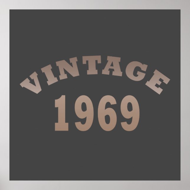 Poster Né en 1969 vintage classique (Devant)