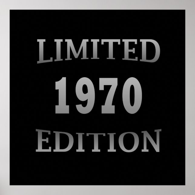 Poster Né en 1970 édition limitée anniversaire (Devant)