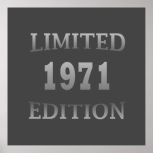 Poster Né en 1971 édition limitée anniversaire