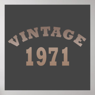 Poster Né en 1971 vintage classique