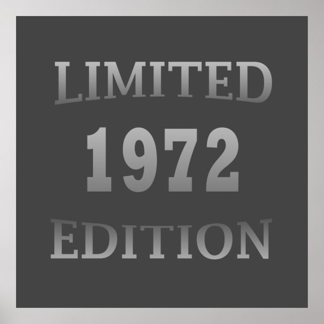 Poster né en 1972 édition limitée anniversaire (Devant)