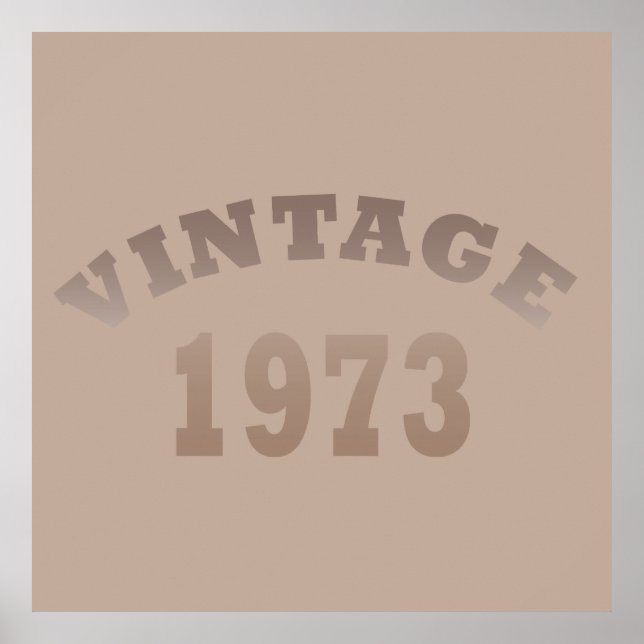 Poster né en 1973 anniversaire vintage (Devant)