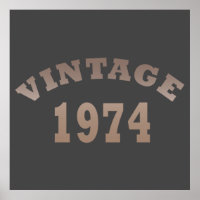 né en 1974 anniversaire vintage