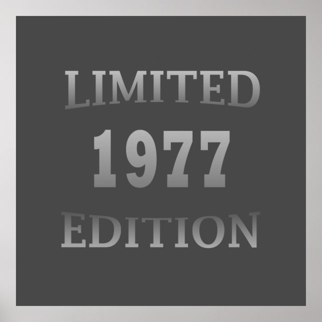 Poster Né en 1977 anniversaire édition limitée (Devant)