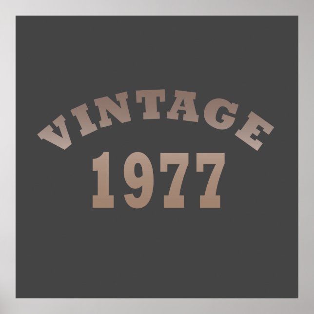 Poster né en 1977 anniversaire vintage (Devant)