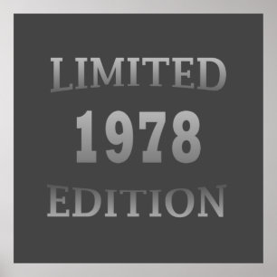 Poster né en 1978 anniversaire édition limitée