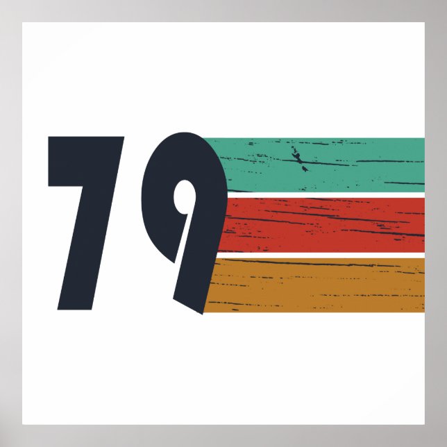 Poster Né en 1979 anniversaire vintage (Devant)