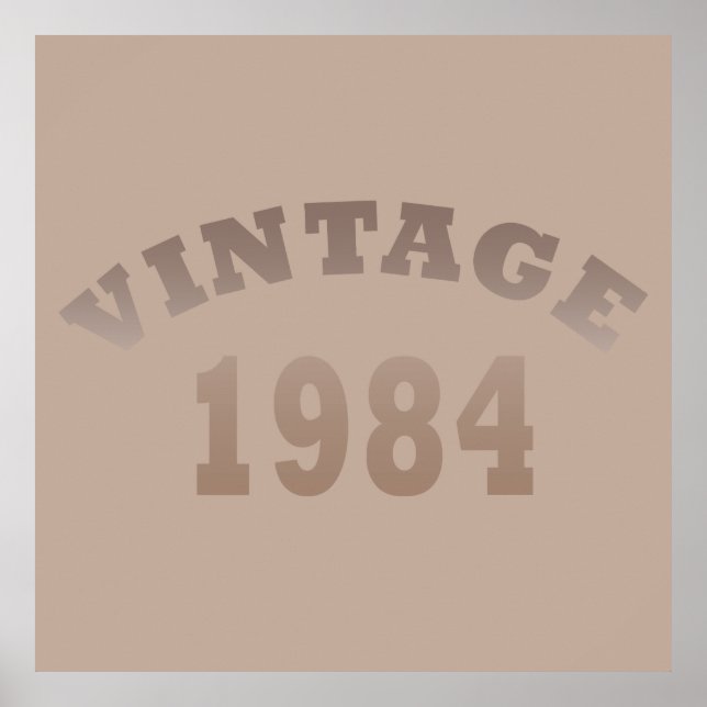 Poster Né en 1984 anniversaire vintage (Devant)