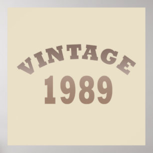 Poster Né en 1989 classique à la mode