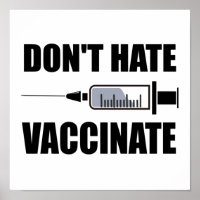 Ne haïssez pas, vaccinez-vous déclaration pro-vacc