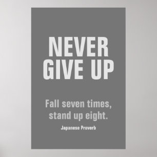 Poster NE JAMAIS ABANDONNER L'Inspiration Motivationnelle
