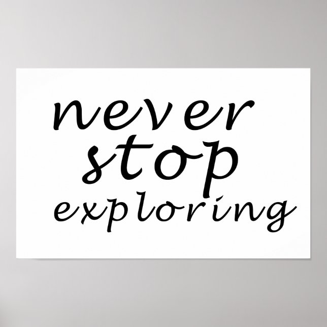 Poster ne jamais cesser d'explorer (Devant)