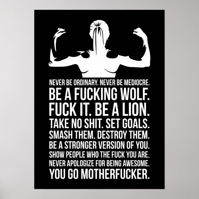 Poster Ne jamais être ordinaire - Motivation de la condit (Devant)