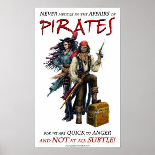 Poster Ne jamais mêler aux pirates