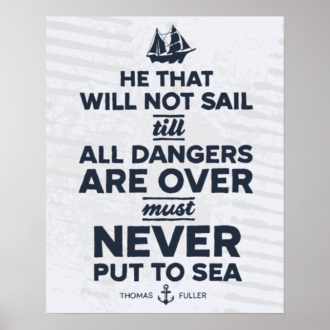 Poster Ne jamais mettre en mer - Imprimer (Devant)