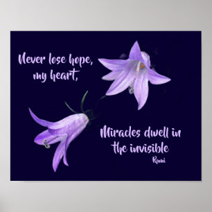 Poster Ne jamais perdre espoir Citation Inspirante Rumi