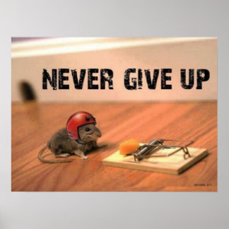 Poster Ne jamais renoncer à encourager l'affiche de la so