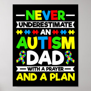 Poster Ne jamais sous-estimer un père autiste - Autisme