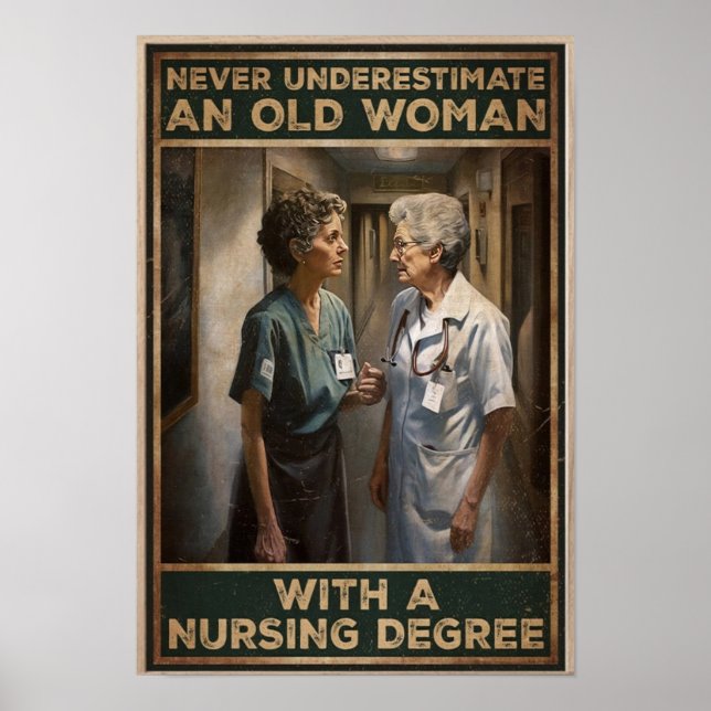 Poster Ne jamais sous-estimer une vieille femme avec une  (Devant)