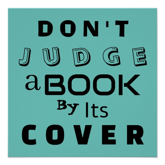 Poster "Ne juge pas un livre par sa couverture" Inspirati (Devant)