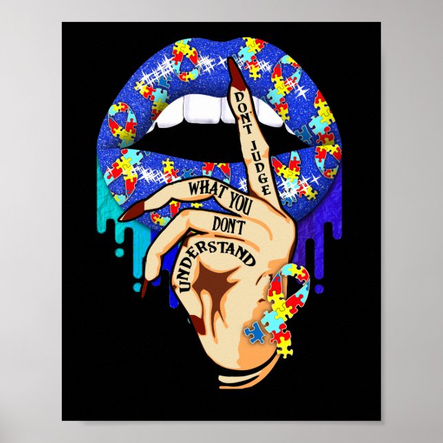 Poster Ne jugez pas ce que vous ne comprenez pas les lèvr (Devant)