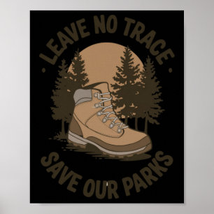 Poster Ne laissez aucune trace - Message de conservation 