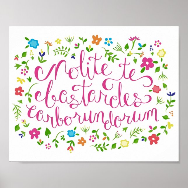 Poster Ne laissez pas les bâtards vous broyer le fond arc (Devant)