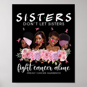 Poster Ne laissez pas les soeurs combattre le cancer seul