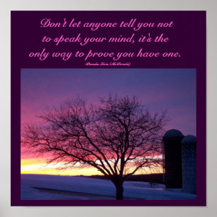 Poster Ne laissez pas n'importe qui vous dire….Citez