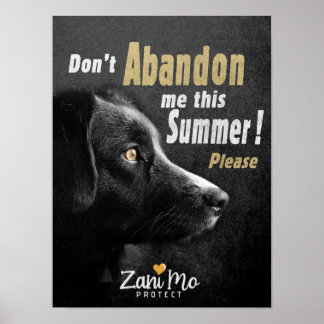 Poster Ne m’abandonnez pas cet été - Protection des chien