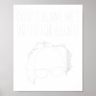Poster Ne Me Blâmez Pas J'Ai Voté Pour Le Président Berni