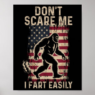 Poster Ne me fais pas peur Je pète facilement drôle Humou