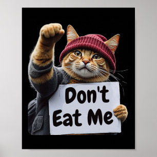 Poster Ne me mangez pas de chats pour Trump 2024 ou le Tr