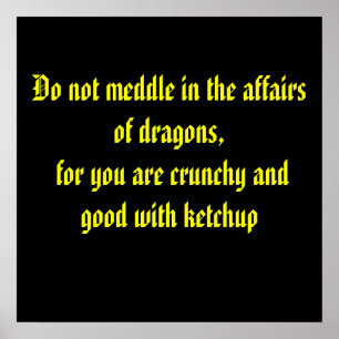 Poster Ne mêlez pas dans les affaires des dragons, pour