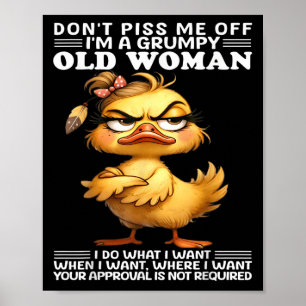 Poster Ne m'en fais pas Je suis une vieille dame. Je fais