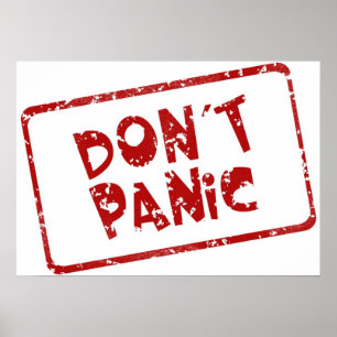 Poster Ne paniquez pas