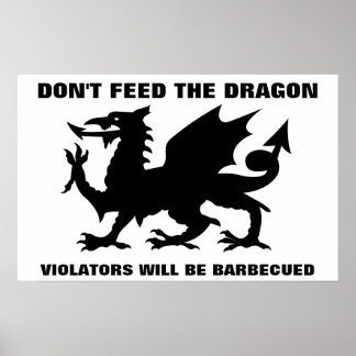 Poster Ne pas alimenter l'impression Dragon
