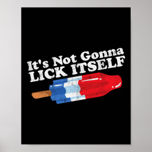 Poster Ne Pas Aller Se Lick Drôle Popsicle 4 Juillet G