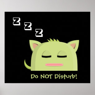 Poster Ne pas déranger ! Dormir Kitty