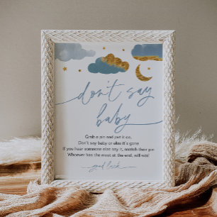 Poster Ne pas dire Baby Game Twinkle Star Baby shower gar