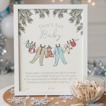 Ne pas dire Baby Winter Baby shower jeu