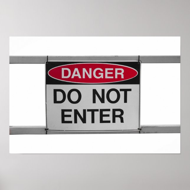 Poster Ne pas entrer de signe (Devant)