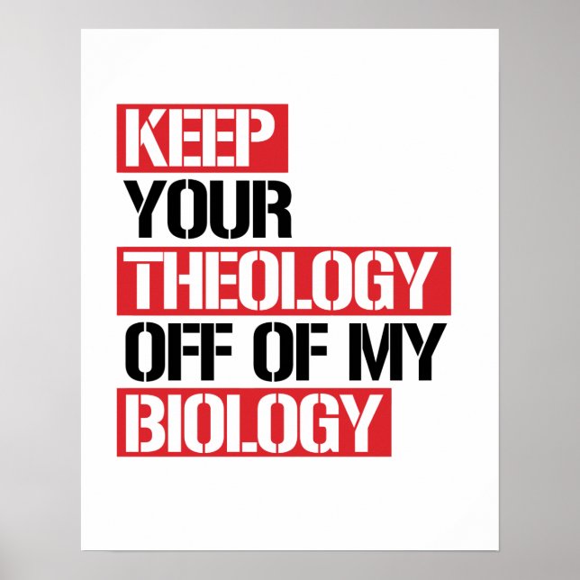 Poster Ne pas faire de la théologie ma biologie (Devant)