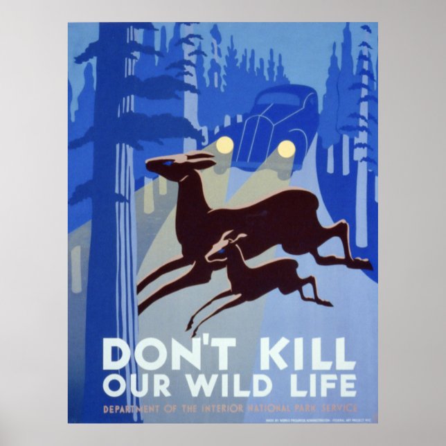 Poster Ne pas faire de mal à notre faune (Devant)