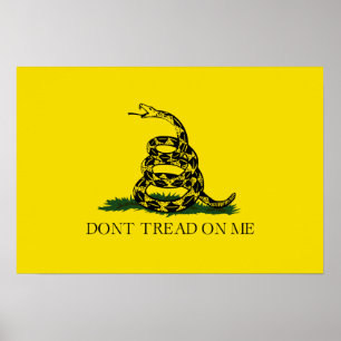 Poster Ne pas foutre sur moi Gadsden drapeau américain
