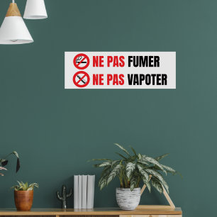 Poster Ne pas fumer, ne pas vapoter 