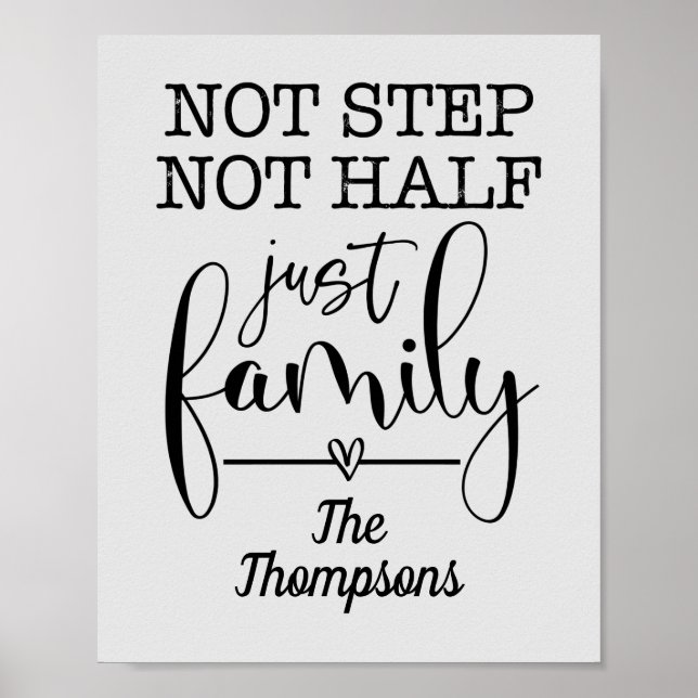 Poster Ne pas marcher pas la moitié seulement la famille (Devant)