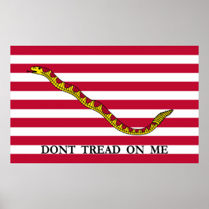 Poster Ne pas me rouler - drapeau Jack de la Marine